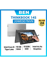 Laptop Lenovo ThinkBook 14s Yoga ITL i5 1135G7/16GB/512GB/14″F/Touch/Pen/Win11/(20WE007NVN)/Xám – Hàng chính hãng