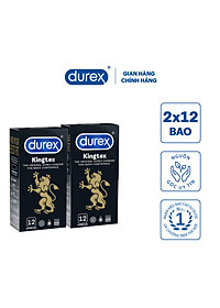 Bộ 2 hộp bao cao su Durex Kingtex 12s (hộp 12 bao) 