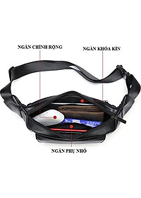 Túi bao tử nam MARRANT BHM7315 Da cừu thật 100%. Đeo bụng, đeo vai, đeo hông, đeo ngực...