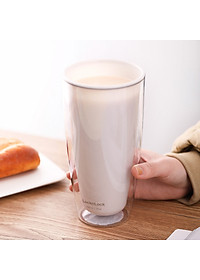 Ly nhựa 2 lớp Lock&Lock HAP507 750ml - Hàng chính hãng, có ống hút, có nắp đậy - Tặng kèm cọ rửa