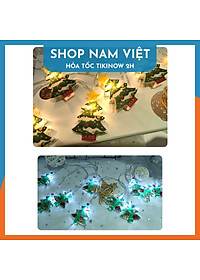 Dây Đèn Led Fairy Light Trang Trí Giáng Sinh Biểu Tượng Cây Thông, Người Tuyết, Ông Già Noel - Chính Hãng NAVIVU
