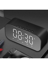 Loa Bluetooth Mini Cao Cấp S5 Hỗ Trợ USB Kiêm Đồng Hồ Báo Thức Và Gương Soi Tiện Lợi + Tặng Tai Nghe Nhét Tai