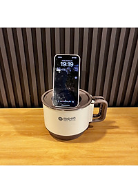 Nồi Lẩu Điện Mini 1.5L Mishio MK392 600W lòng nồi inox 304 không gỉ sét - hàng chính hãng