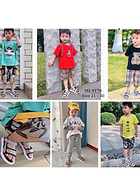 Xăng đan bé trai 1 2 3 4 5 tuổi quai ngang nhựa dẻo cao cấp êm nhẹ chống trơn trượt màu xanh cam quai dán tiện dụng phù hợp trẻ em nam đi học đi biển phong cách Hàn Quốc ST76