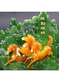 Tượng ngựa mã đá thành công cao 23cm trang trí phong thuỷ nhà cửa, bàn làm việc