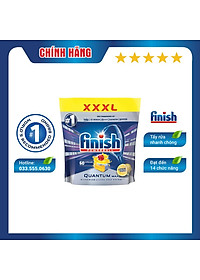 Viên rửa chén bát Finish Cao cấp Quantum Max 60 viên Finish EU