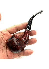 Tẩu hút thuốc bằng gỗ khắc hoa văn cao cấp