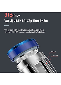 Bình đun nước kiêm giữ nhiệt cao cấp Morphy Richards MR6060, chất liệu inox 304, inox 316L , dễ dàng thay đổi kiểm soát nhiệt đô, dung tích 350ml- Hàng chính hãng