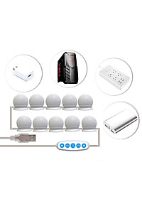 Dây Đèn LED Bàn Trang Điểm 5 Chế Độ Sáng Dài 4.5 Mét