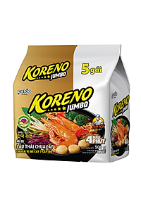 Thùng 8 Lốc Mì vị Lẩu Thái chua cay Koreno Jumbo 500g