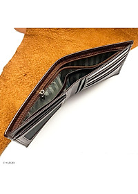 Ví Nam Cao Cấp, Da Bò NAPA Láng Mịn, Mỏng Nhẹ, Size Lớn, Kiểu Cổ Điển Tinh Tế - Sang Trọng, Dáng Ngang - Gập 2, Ngăn Đựng Tiền Có Khóa Kéo, Nhiều Ngăn Để Giấy Tờ Tiện Dụng - Hàng Chính Hãng SAIGIO