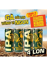 Nơi bán Bia thủ công - Rooster Beers Lốc 4 Lon Pale và IPA Mix x 330ml