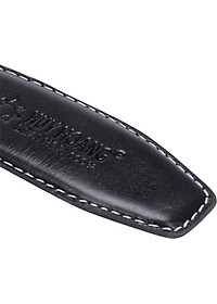 Thắt Lưng Nam Viền Chỉ Huy Hoàng HT4129 (120 x 3.5 cm) - Đen