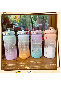 Bình Đựng Nước 2L Dễ Thương Có Vạch Báo Giờ Uống Nước - Hàng Loại 1 - Chính Hãng MINIIN