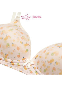 Áo Ngực Nữ Không Gọng Thun Lạnh Mút Mỏng Hoa Văn Active Miley Lingerie - Màu hồng nhạt BRM13015