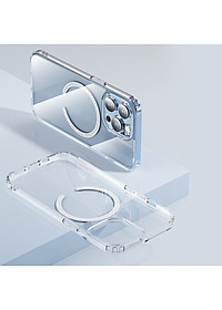 Ốp lưng chống sốc trong suốt hỗ trợ sạc Maqsafe cho iPhone 14 Pro (6.1 inch) hiệu Rock Protection Maqsafe Magetic Case (siêu mỏng 1.5mm, độ trong tuyệt đối, chống trầy xước, chống ố vàng, tản nhiệt tốt) - hàng nhập khẩu