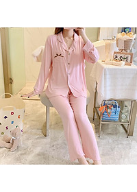 Đồ Bộ Bầu Cho Con Bú, Pijama sau sinh Cho Mẹ AZ89 Chất Liệu Cotton Co Giãn Hàng Cao Cấp Mặc Hè Thu