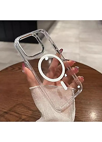 Ốp lưng chống sốc cho iPhone 12 / 12 Pro / 12 Pro Max hiệu HOTCASE sạc từ tính nam châm magnetic trong suốt - trang bị đệm khi 4 góc, Viền TPU chống sốc, lưng PC chống ố vàng - Hàng nhập khẩu