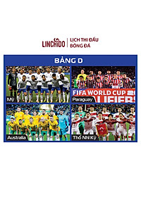 Lịch thi đấu bóng đá World Cup 2026 ( Kích thước 86 cm X 65 cm) chữ to, nhìn rõ