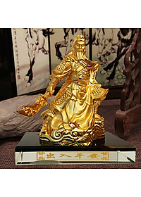 Tượng Quan Công Đúc Đồng Trang Trí Taplo Ô Tô bàn làm việc - T034