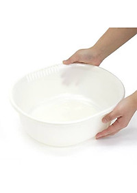 Chậu lót Oval Sanada Seiko 5.3L có tay cầm và lỗ thoát nước tiện dụng - Hàng nội địa Nhật Bản.
