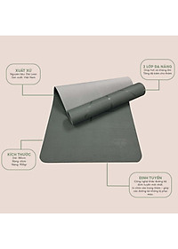 Thảm tập Yoga định tuyến Sportslink Zera TPE 2 lớp