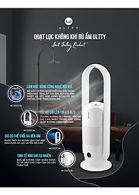 Máy Lọc Không Khí Bù Ẩm ULTTY SKJ-CR022 Dạng Quạt, Diệt Khuẩn Bằng Tia UV, Chế Độ Làm Mát 9 Cấp, Bộ Lọc HEPA H13 Loại Bỏ 99,97% Bụi Mịn, Vi Khuẩn, Virut, Bù Ẩm 3 Cấp - Hàng Chính Hãng