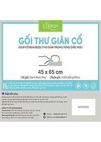 Ruột gối đầu thư giãn cổ 45*65cm EVERON