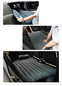 Giường hơi, Nệm hơi ô tô cao cấp phủ vải nhung thích hợp cho các chuyến dã ngoại và nghỉ ngơi trên xe hơi