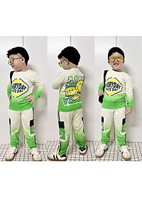 Đồ bộ bé trai, Bộ ngủ dài tay cho bé trai hình thể thao Siêu nhân từ 12-40kg chất thun lạnh mềm mịn mát