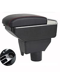 Hộp Tỳ Tay Vios 2020- 2021 Bọc Da Cao Cấp Đen Và Kem