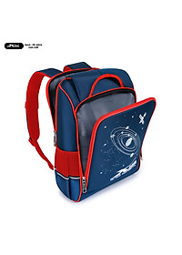 Balo Chống Gù Siêu Nhẹ Cho Bé Tiểu Học Xbags Universe XB3102 Cao Cấp,  Nhiều Ngăn Tiện Dụng, Màu Xanh Phối Đỏ Cá Tính!