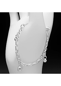 Lắc Tay Lắc Chân Trẻ Em Bạc Hiểu Minh LTE097 chiếc chuông nhỏ