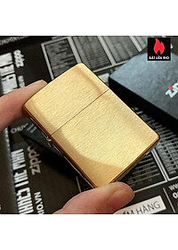 Bật Lửa Vỏ Zippo Brushed Brass Chính Hãng - Không Kèm Ruột Zippo