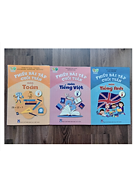 Sách - Combo Phiếu bài tập cuối tuần môn Toán - Tiếng Việt - Tiếng Anh lớp 2 (Kết nối tri thức)