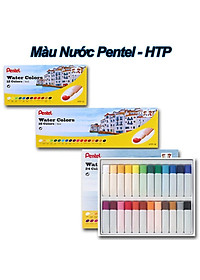 Màu nước Pentel HTP 12/18/24 màu dạng tuýt màu sắc phong phú đa dạng vẽ được trên nhiều chất liệu