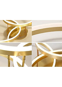 Đèn trần PAPE với 3 chế độ ánh sáng hiện đại trang trí nội thất sang trọng kèm điều khiển [ ẢNH THẬT 100% ].