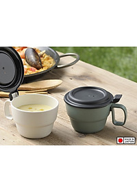 Cốc uống nước Inomata có nắp đậy an toàn giúp giữ gìn vệ sinh cốc & đồ uống bên trong - nội địa Nhật Bản