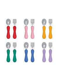 Bộ thìa nĩa ăn dặm cho bé Easy Grip Marcus & Marcus, từ 3 tuổi