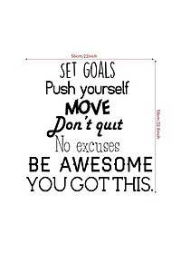 Decal tiếng anh dán trang trí văn phòng thông điệp hay, ý nghĩa, tạo động lực - YOU GOT THIS (58 x 56 cm)