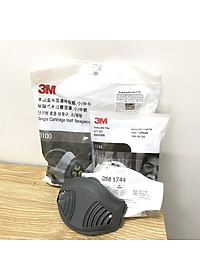 Bộ mặt nạ lọc hơi khói hàn và bụi vô cơ 3100 kèm 10 tấm lọc bụi 1744 và 1 nắp giữ 1700 3M