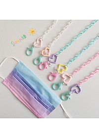 Dây đeo khẩu trang, Dây đeo kính thời trang chống rơi rớt 2 trong 1, dây khẩu trang xích nhựa