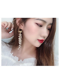 Bông tai pha lê dài sang trọng dự tiệc