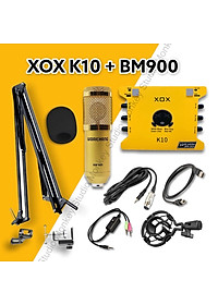 Bộ Mic Hát Livestream Soundcard XOX K10 2020 & Mic BM900 Âm Thanh Cực Kỳ Sống Động – Hàng Chính Hãng