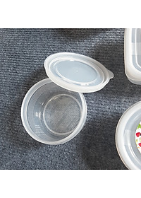 Combo 6 hộp đựng đồ ăn dặm NAKAYA Nhật Bản (3 hộp tròn 180ml + 3 hộp vuông 200ml)