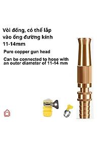 Vòi Tưới Cây, Vòi Xịt Rửa Xe Đa Năng Tăng Áp Lực Nước Cực Mạnh 10m, Lắp Vòi Nước Thông Thường (Đầu Vòi Đồng) - HÀNG CHÍNH HÃNG MINIIN