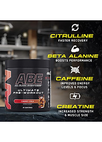 ABE Pre Workout - Applied Nutrition (30 Lần Dùng), Tăng Sức Mạnh Sức Bền, Tỉnh Táo Tập Trung Trước Tập