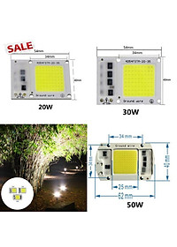 Chíp Led 20W/30W/50W LED Drive-Free COB Chip Lamp 220V