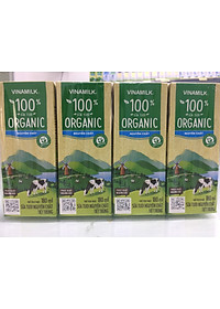 Thùng 48 Hộp Sữa Tươi Tiệt Trùng Vinamilk 100% Organic Không Đường 12 lốcx180ml-Mẫu mã mới