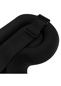 Bịt Che Mắt Ngủ 3D Kèm Bịt Tai Văn Phòng, Trên Xe Ô tô, Máy Bay, Thoáng Khí, Mềm Mại Cho Giấc Ngủ Ngon, Mặt Nạ Ngủ. Du Lịch Dã Ngoại Phượt Thiền MÀU ĐEN